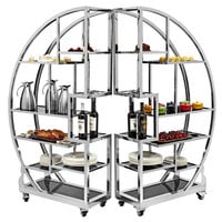 Bon Chef 2970 72 1/2 inch x 14 inch x 70 inch Stainless Steel Mobile Buffet Tower