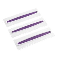 Wilton 191007354 9 inch Plastic Decorating and Icing Comb Set - 3/Pack