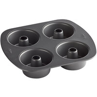 Wilton 2105-3801 4-Compartment Non-Stick Steel Mini Angel Food Cake Pan with Removable Bottom- 2 inch Deep