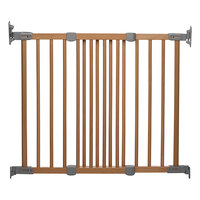 L.A. Baby SG-FF012-BW BabyDan FlexiFit 27 3/16 inch to 41 15/16 inch Beechwood Angle Mount Safety Gate