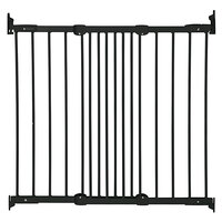 L.A. Baby SG-FF116-B BabyDan FlexiFit 26 7/16 inch to 41 1/2 inch Black Metal Angle Mount Safety Gate
