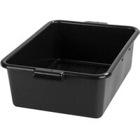 Carlisle N4401103 Comfort Curve 20" x 15" x 7" Black Polyethylene NSF Bus Tub