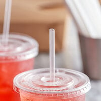 Choice 7 3/4 inch Jumbo Clear Wrapped Straw - 12000/Case