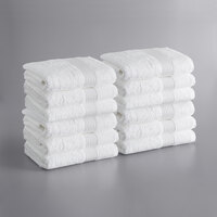 Lavex Lodging Luxury 27 inch x 54 inch 100% Combed Ring-Spun Cotton Bath Towel 17 lb. - 12/Pack