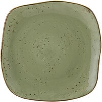 Tuxton GGO-502 TuxTrendz Artisan Geode Olive 11" Square China Plate - 12/Case