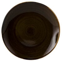 Tuxton GGW-005 TuxTrendz Artisan Geode Walnut 9" China Plate - 24/Case