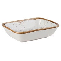 Tuxton GGA-552 TuxTrendz Artisan Geode Agave 8 oz. Rectangular China Side Dish   - 24/Case