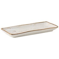 Tuxton GGA-550 TuxTrendz Artisan Geode Agave 11 5/8" x 5 1/8" Rectangular China Tray   - 12/Case