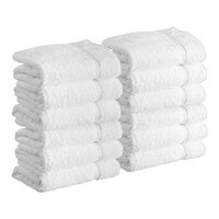 Lavex Lodging Luxury 16 x 30 100% Combed Ring-Spun Cotton Hand Towel 4.5  lb. - 12/Pack