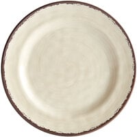 Carlisle 5400753 Mingle 7 inch Sweet Cream Round Melamine Bread and Butter Plate - 12/Case