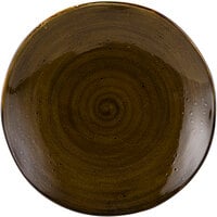 Tuxton GGW-008 TuxTrendz Artisan Geode Walnut 11 5/8" China Plate   - 12/Case