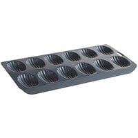 Fox Run 15 3/4" x 7 3/4" x 1" Non-Stick Carbon Steel 12 Compartment Madeleine Sheet Pan