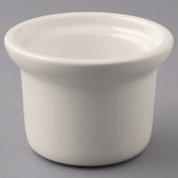 Tuxton BES-0805 8 oz. Eggshell Petite Marmite China Soup Crock / Bowl - 12/Case