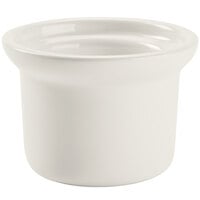 Tuxton BES-0805 8 oz. Eggshell Petite Marmite China Soup Crock / Bowl - 12/Case