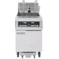 Frymaster FPRE180 High Production Electric Floor Fryer with 80 lb. Open Frypot, Digital Controls, and Built-In Filtration - 240V, 3 Phase, 17 kW