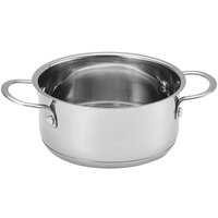 Tablecraft CW2076 32 oz. Round Mini Stainless Steel Casserole Dish with Handles
