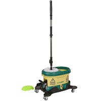 Bissell Commercial CM500D-GRN CycloMop Spin Mop and Bucket System with Dolly, 2 Mop Heads, and Scrub Brush