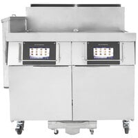 Frymaster FilterQuick 2FQG60T Oil-Conserving Gas Floor Fryer with (2) 63 lb. Full Frypots and Automatic Filtration - Liquid Propane