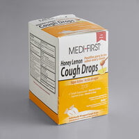 Medique 84025 Medi-First Honey Lemon Cough Drops - 125/Box