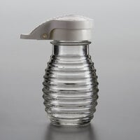 Tablecraft BH2MPW 2 oz. Glass Beehive Shaker with White Moisture Proof ABS Top - 24/Case