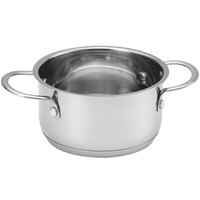 Tablecraft CW2074 24 oz. Round Mini Stainless Steel Casserole Dish with Handles