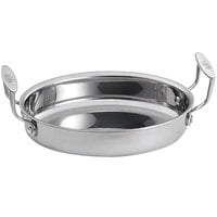 Tablecraft CW2040 53 oz. Oval Mini Stainless Steel Casserole Dish with Handles