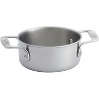 Tablecraft CW2052 16 oz. Round Mini Stainless Steel Casserole Dish with Handles