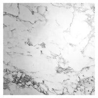 Grosfillex Exterior Vanguard Square White Marble Outdoor Table Top