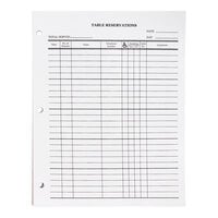 H. Risch RESSHEETS Reservation Book Replacement Sheets - 50/Pack