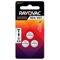 Rayovac 303/357-3ZMG 303/357 1.5V Silver Oxide Coin Button Batteries   - 3/Pack