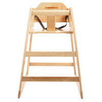 GET HC-100-MOD-N-1 Stackable Hardwood High Chair with Natural Finish - Assembled