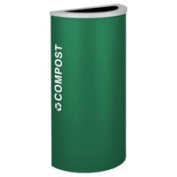 Ex-Cell Kaiser RC-KDHR-CMPST EGX Kaleidoscope Collection Emerald Texture Half Round 8 Gallon Compost Receptacle