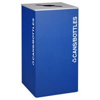 Ex-Cell Kaiser RC-KD36-C RYX Kaleidoscope XL Series Royal Blue Texture Square 36 Gallon Cans / Bottles Receptacle