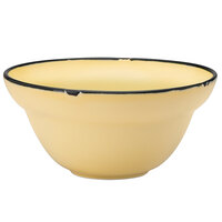 Luzerne Tin Tin by 1880 Hospitality L2103006797 12 oz. Yellow Porcelain Soup Bowl - 12/Case