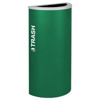 Ex-Cell Kaiser RC-KDHR-T EGX Kaleidoscope Collection Emerald Texture 8 Gallon Half Round Trash Receptacle