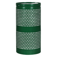 Ex-Cell Kaiser WR-34R HGR Landscape Series 34 Gallon Round Hunter Green Gloss Waste Receptacle