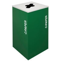 Ex-Cell Kaiser RC-KDSQ-P EGX Kaleidoscope Collection Emerald Texture Square 24 Gallon Paper Receptacle