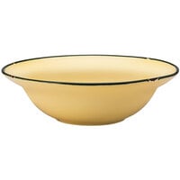 Luzerne Tin Tin by 1880 Hospitality L2103006751 25 oz. Yellow Porcelain Pasta Bowl - 12/Case