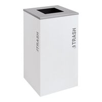 Ex-Cell Kaiser RC-KDSQ-T BT-WHT Black Tie Kaleidoscope White Gloss 24 Gallon Square Trash Can