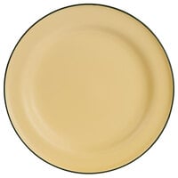 Luzerne Tin Tin by 1880 Hospitality L2103006152 10 3/4" Yellow Porcelain Plate - 12/Case