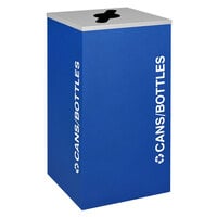 Ex-Cell Kaiser RC-KDSQ-C RYX Kaleidoscope Collection Royal Blue Texture Square 24 Gallon Cans / Bottles Receptacle