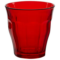 Duralex 1027SR06SD Picardie 8.75 oz. Red Stackable Glass Tumbler   - 48/Case