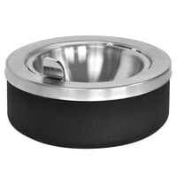 Ex-Cell Kaiser 63 BLX Black 8 inch x 4 inch Large Capacity Tabletop Ashtray with Flip Top
