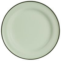 Luzerne Tin Tin by 1880 Hospitality L2104009152 10 3/4" Green Porcelain Plate - 12/Case
