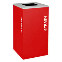 Ex-Cell Kaiser RC-KDSQ-T RBX Kaleidoscope Collection Ruby Texture 24 Gallon Square Trash Receptacle