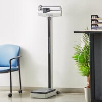 AvaWeigh MSB440 440 lb. / 200 kg. Eye-Level Mechanical Beam Physicians Scale with Height Rod