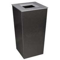 Ex-Cell Kaiser RC-MTR-34 TR HCCL Metro Companion XL 34 Gallon Hammered Charcoal Square Trash Receptacle