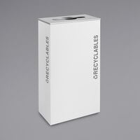 Ex-Cell Kaiser RC-KD17-R BT-WHT Black Tie Kaleidoscope White Gloss 17 Gallon Rectangular Recyclables Receptacle