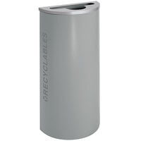 Ex-Cell Kaiser RC-KDHR-R BT-HMG Black Tie Kaleidoscope Hammered Grey Half Round 8 Gallon Recyclables Receptacle