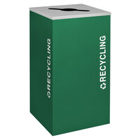 Ex-Cell Kaiser RC-KDSQ-R EGX Kaleidoscope Collection Emerald Texture Square 24 Gallon Recycling Receptacle